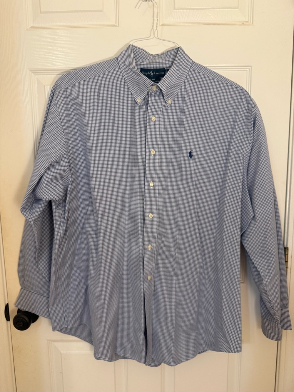 Ralph Lauren Light Blue Gingham Button-Down Shirt